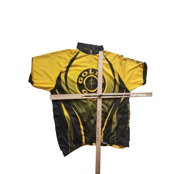 Golds Gym Cycling Jersey Mens Large Half Zip Short Sleeve Fitness Bodybuilding - Picture 12 of 16